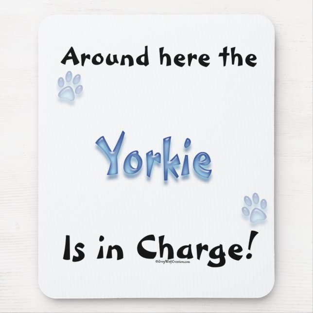 Yorkshire Terrier Charge Mouse Pad (Front)