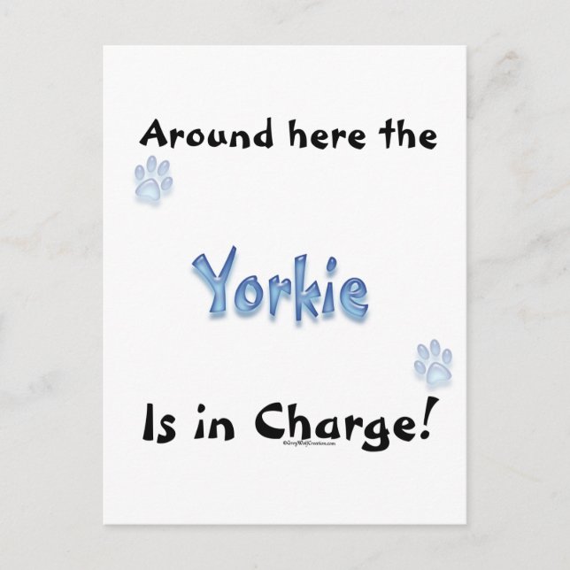Yorkshire Terrier Charge Postcard (Front)