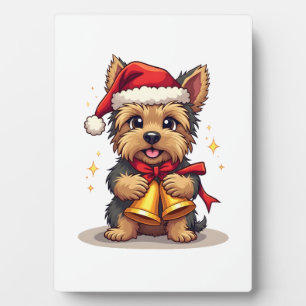 Yorkshire Terrier Christmas Bells Plaque