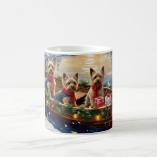 Yorkshire Terrier Christmas Boat Holiday Coffee Mug