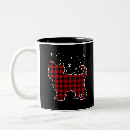 Yorkshire Terrier Christmas Dog Buffalo Two_Tone Coffee Mug