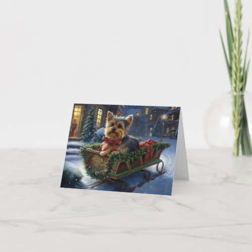 Yorkshire Terrier Christmas Festive Season Card