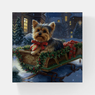 Yorkshire Terrier Christmas Festive Season Paperweight