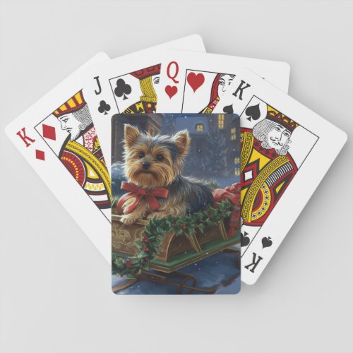 Yorkshire Terrier Christmas Festive Season Poker Cards