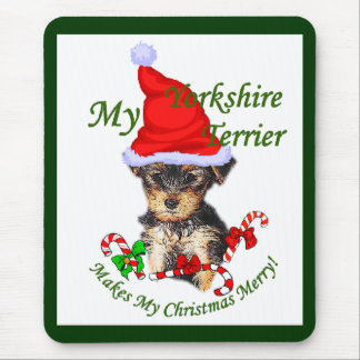 Yorkshire Terrier Christmas Gifts Mouse Pad