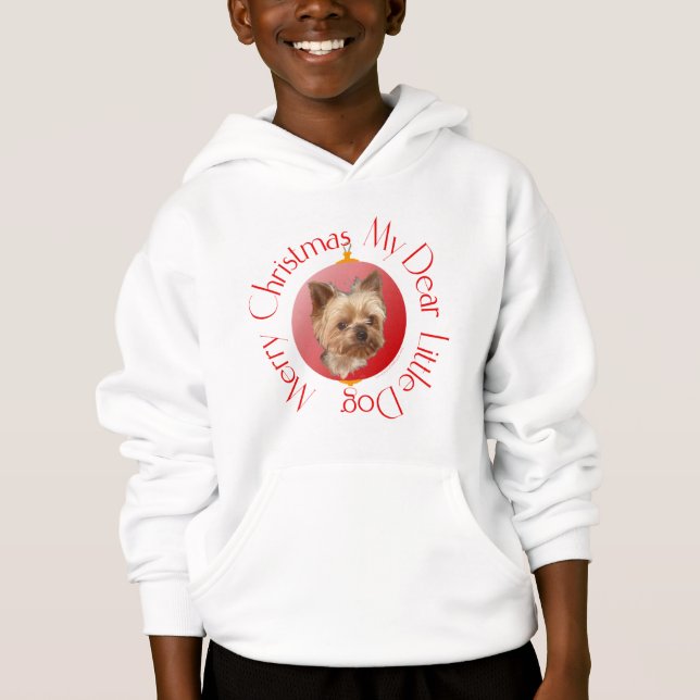 Yorkshire Terrier Christmas Hoodie (Front)