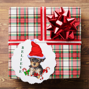 Yorkshire Terrier Christmas Ornament Card