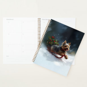 Yorkshire Terrier Christmas snow winter Planner