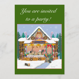Yorkshire Terrier Christmas Treat Shop Invites
