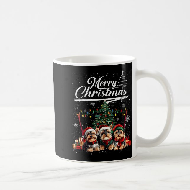 Yorkshire Terrier Christmas Tree Decorations Dog L Coffee Mug (Right)