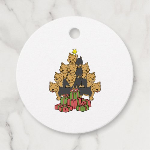 Yorkshire Terrier Christmas Tree Favor Tags