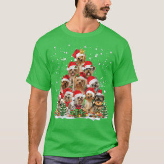 YorkShire Terrier Christmas Tree Santa Ugly Sweate T-Shirt