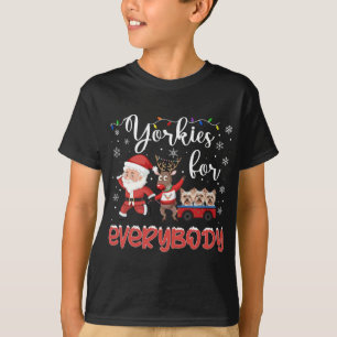 Yorkshire Terrier Christmas Yorkies For Everybody  T-Shirt