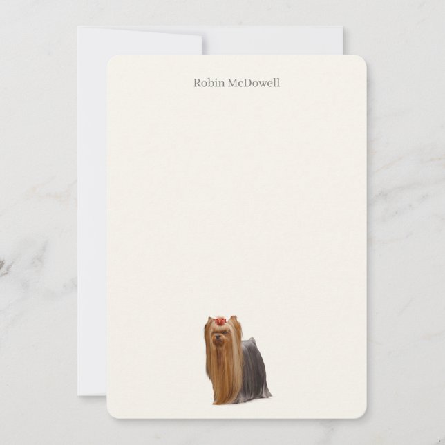 Yorkshire Terrier Correspondence Cards (Front)