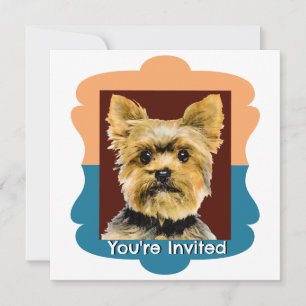 Yorkshire Terrier customized pattern Invitation