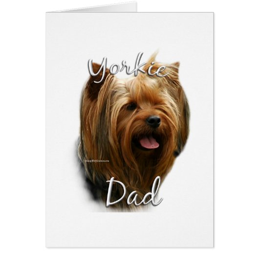 Yorkshire Terrier Dad 2 Cards (Front)