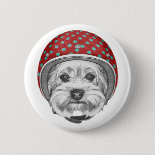 Yorkshire Terrier Daredevil Button