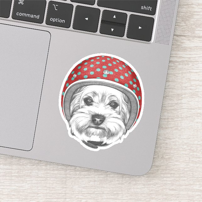 Yorkshire Terrier Daredevil Sticker (Detail)