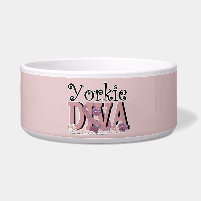 Yorkshire Terrier DIVA Bowl (Front)