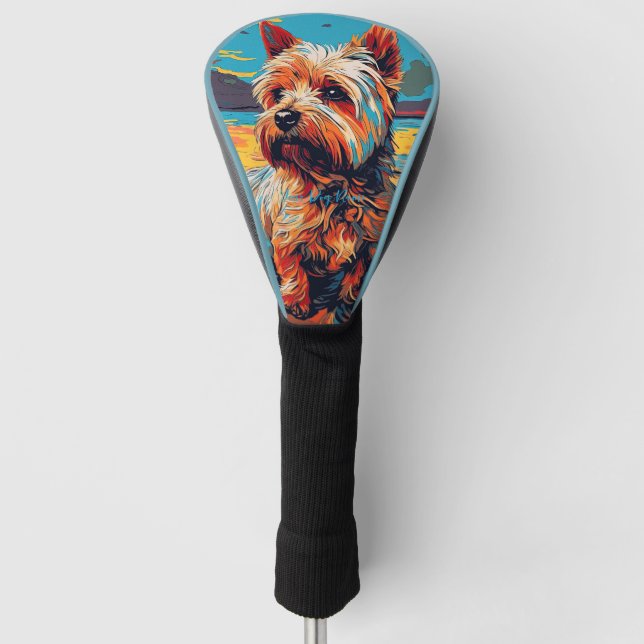 Yorkshire Terrier Dog 001 - Bruno Pokopen Golf Head Cover (Front)