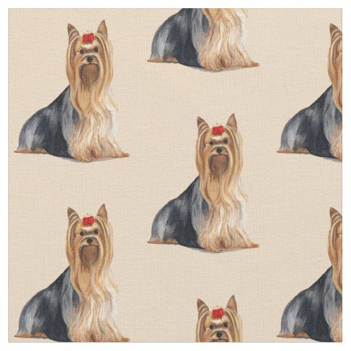 Yorkshire Terrier Dog Art Fabric