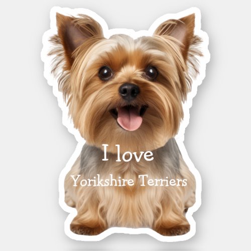 Yorkshire Terrier Dog Breed Cutout Sticker