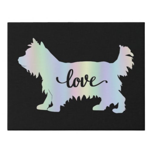Yorkshire Terrier Dog Breed Love Faux Canvas Print