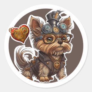 Yorkshire Terrier Dog Classic Round Sticker