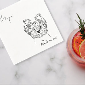 Yorkshire Terrier Dog Cocktail wedding napkins