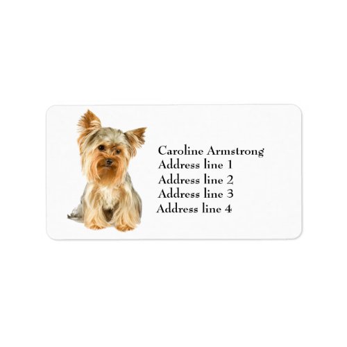 Yorkshire Terrier dog custom address labels