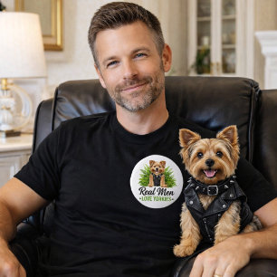 Yorkshire Terrier Dog Dad   Real Men Love  Button