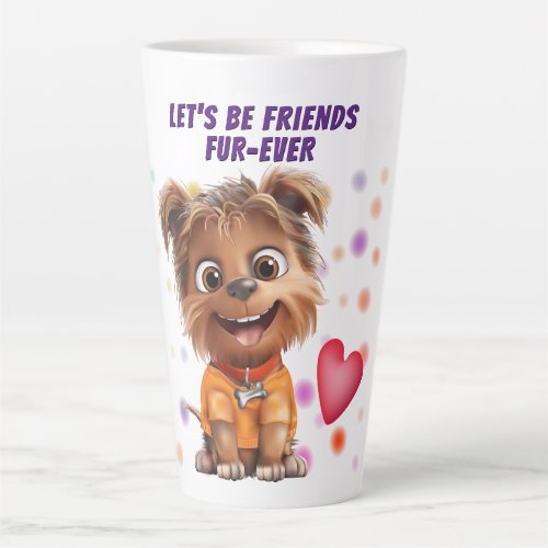 Yorkshire Terrier Dog Friendship Latte Mug