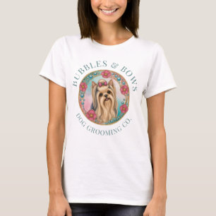 Yorkshire Terrier Dog Grooming Salon T‑Shirt T-Shirt
