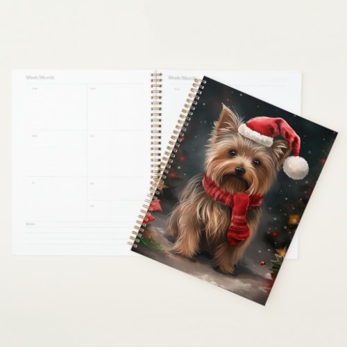 Yorkshire Terrier Dog in Snow Christmas Planner