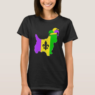 Yorkshire Terrier Dog Mardi Gras Carnival Funny Pu T-Shirt