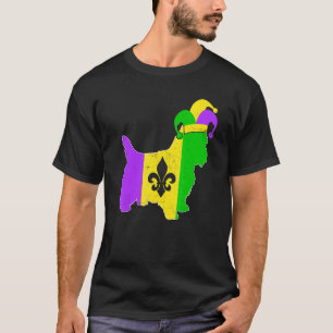 Yorkshire Terrier Dog Mardi Gras Carnival Funny Pu T-Shirt