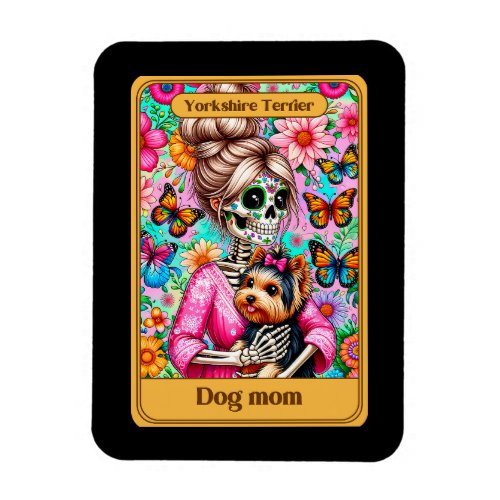 Yorkshire Terrier Dog Mom Tarot Card Magnet