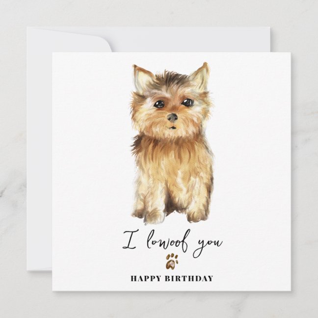 Yorkshire Terrier Dog Mum Puppy Pets Birthday Card