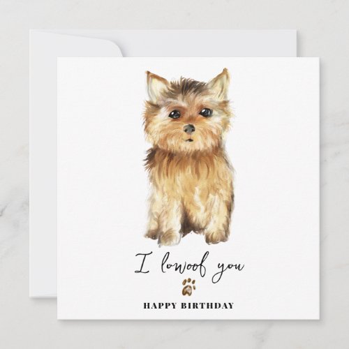 Yorkshire Terrier Dog Mum Puppy Pets Birthday Card