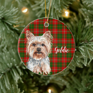 Yorkshire Terrier Dog Personalized Ceramic Ornament