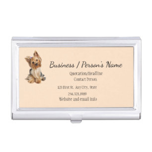 Yorkshire Terrier Dog Pet Animal Logo Animal  Business Card Case