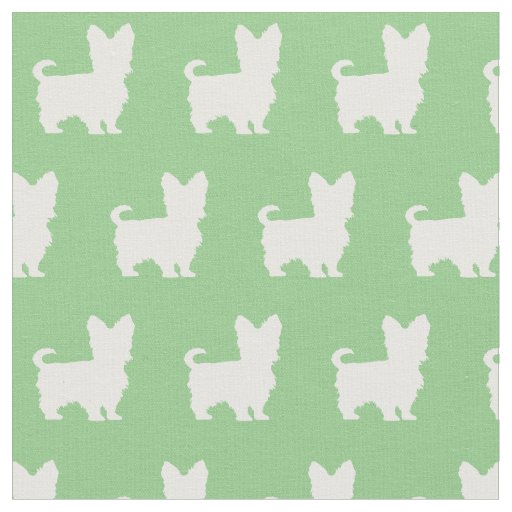 Yorkshire Terrier Dog Pet Yorkie Sage Green Fabric
