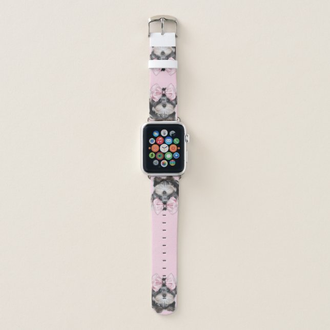 Yorkshire Terrier dog Pink Apple Watch Band (Front)