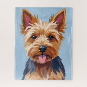 Yorkshire Terrier Dog Portrait Painting Jigsaw Puzzle