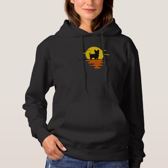 Yorkshire Terrier Dog Retro  20 Hoodie (Front)