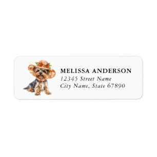 Yorkshire Terrier Dog Return Address Label