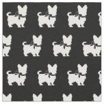 Yorkshire Terrier Dog Silhouette Pet Yorkie Fabric