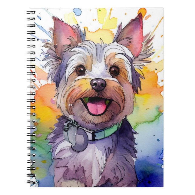 Yorkshire Terrier Dog Spiral Notebook (Front)