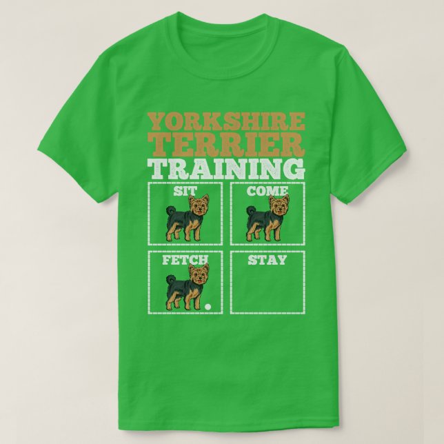 Yorkshire Terrier Dog Training Dog Trainer T-Shirt (Design Front)