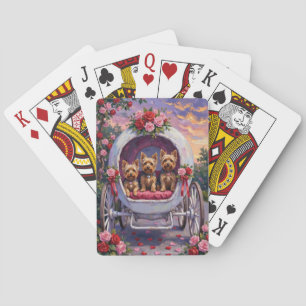 Yorkshire Terrier Dog Valentine's Day Poker Cards